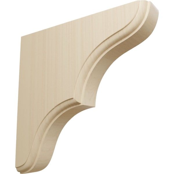 Ekena Millwork 1 3/4"W x 7 1/2"D x 7 1/2"H Stratford Wood Bracket, Rubberwood BKTW02X08X08STRW - main